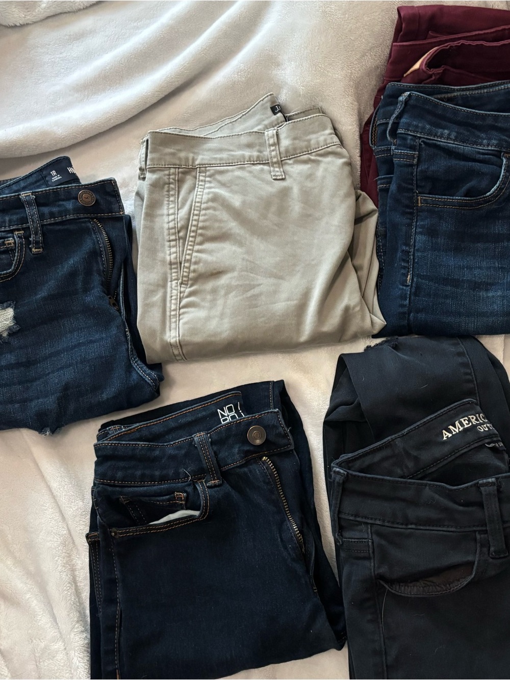 Multiple pair of jeans